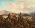 ₴ Репродукція краєвид від 372 грн.: Вид на руїни Фінкенштейн на озері Факер-Зе