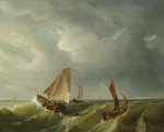 ⚓Репродукція морський краєвид від 372 грн.: Морська сцена з кораблями у відкритому морі