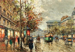₴ Репродукція міський краєвид 328 грн.: Паризька вулична сцена