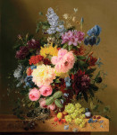 ₴ Репродукція натюрморт від 328 грн.: Бузок, півонії, тюльпани, троянди, іриси та інші квіти
