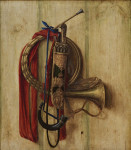 ₴ Репродукція натюрморту від 357 грн: Тромплей зі спорядженням Крістіана V для їзди на гончих