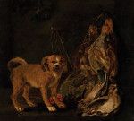 ₴ Репродукція натюрморт від 454 грн.: Мисливський натюрморт із собакою