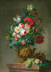₴ Репродукція натюрморт від 334 грн.: Квіти у скульптурній вазі