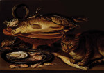 ₴ Репродукція натюрморт від 381 грн.: Риба та кіт