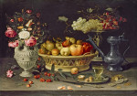 ₴ Репродукция натюрморт от 381 грн.: Натюрморт с фруктами и цветами