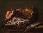 ₴ Репродукція натюрморт від 412 грн.: Натюрморт з рибою і мідним чайником