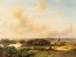 ₴ Репродукция пейзаж от 306 грн.: Голландский пейзаж с ветряной мельницей