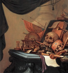 ₴ Репродукція натюрморт від 356 грн.: Ванітас з лопатевим столом