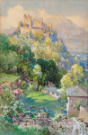₴ Репродукция пейзаж от 370 грн: Крепость Хоэнзальцбург и Гайсберг из Рихтерхеэ