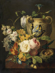 ₴ Репродукція натюрморт від 232 грн.: Квіти у кам'яній вазі