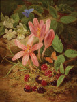 ₴ Репродукція натюрморт від 299 грн.: Осіння квітка з ожиною