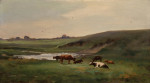 ₴ Репродукция пейзаж от 238 грн.: Коровы на пастбище