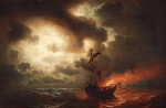 ⚓Репродукція морський краєвид від 268 грн.: Палаючий корабель