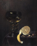 ₴ Репродукция натюрморт от 227 грн.: Натюрморт с фужером и частично чищенным лимоном