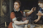 ₴ Репродукція побутовий жанр від 276 грн.: Дві жінки на кухні