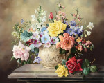 ₴ Репродукція квітковий натюрморт від 320 грн.: Натюрморт з трояндами