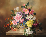 ₴ Репродукція квітковий натюрморт від 320 грн.: Троянди у вазі