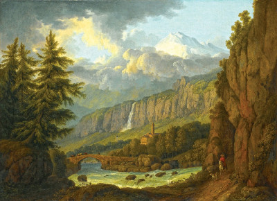 ₴ Репродукция пейзаж от 309 грн.: Вид на Жорнико из Санкт Готард, Швейцария