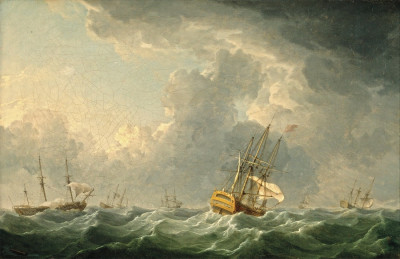 ⚓Репродукция морской пейзаж от 211 грн.: Английские корабли, идущие впереди шторма