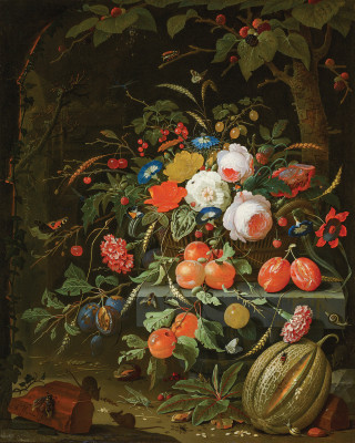 ₴ Репродукция натюрморт от 388 грн.: Цветы и фрукты