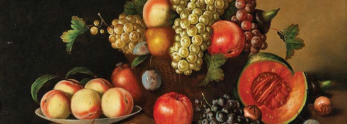 ₴ Репродукція натюрморт від 253 грн.: Великий фруктовий натюрморт - Зейтц Йоган Георг