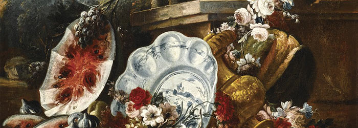 ₴ Репродукция натюрморт от 241 грн.: Арбуз и цветы - Лава Франческо