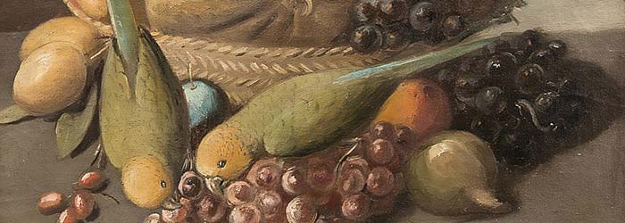 ₴ Репродукция натюрморт "Натюрморт с птицами и фруктами" - Столл Леопольд фон