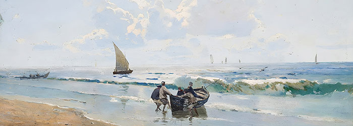 ⚓Репродукция морской пейзаж известного художника "Морской прилив" - Васильковский Сергей Иванович