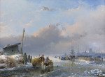 ₴ Репродукция пейзаж от 235 грн.: Вид на Дордрехт зимой