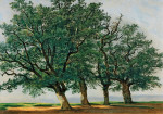₴ Репродукция пейзаж от 223 грн.: Четыре больших дерева
