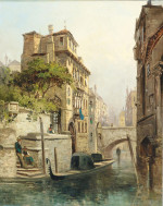 ₴ Репродукция городской пейзаж от 388 грн.: Венецианская сцена