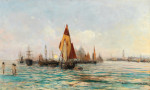 ⚓Репродукция морской пейзаж от 319 грн.: Рыболовные лодки вблизи Венеции