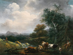 ₴ Репродукция пейзаж от 217 грн.: Пейзаж с пастухами и их скотом