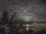 ₴ Репродукция пейзаж известного художника "Озеро Эсром при лунном свете"