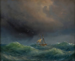 ⚓Репродукция морской пейзаж "Парусник в шторме"