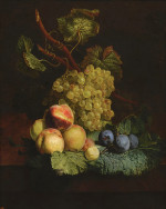 ₴ Репродукція натюрморт відомого художника "Виноград, персики та сливи"