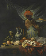 ₴ Репродукция натюрморт известного художника "Натюрморт с фарфоровыми сосудами"