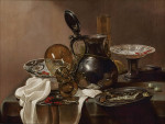 ₴ Репродукция натюрморт "Натюрморт с оловянным кувшином, ремером и фарфором"