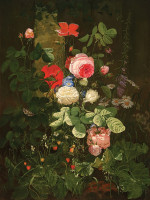 ₴ Репродукция цветочный натюрморт "Натюрморт из цветов"