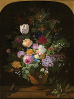 ₴ Репродукция цветочный натюрморт "Цветы в вазе"