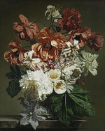 ₴ Репродукция цветочный натюрморт "Маки и пионы"