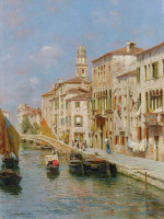 ₴ Репродукция городской пейзаж "Канал в Венеции"