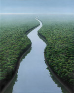 ₴ Репродукция пейзаж "Река течет"