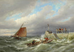 ⚓Репродукция морской пейзаж "Борселен на Шельде, Голландия"