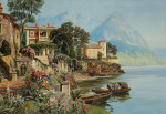 ₴ Репродукция пейзажа известного художника "Озеро Гарда"