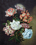 ₴ Репродукция цветочный натюрморт "Натюрморт с хризантемами"