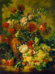 ₴ Репродукция картины натюрморт от 150 грн.: Цветы  и фрукты