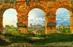 ₴ Репродукция пейзаж от 211 грн.: Вид через три арки Северо-Западной части третьего этажа Колизея в Риме