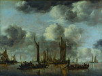 Купить картину морской пейзаж: Cцена доставки для стрельбы салютом с голландской яхты