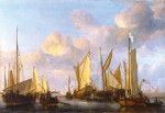 Картина море от 242 грн.: Прибрежная сцена с парусными судами